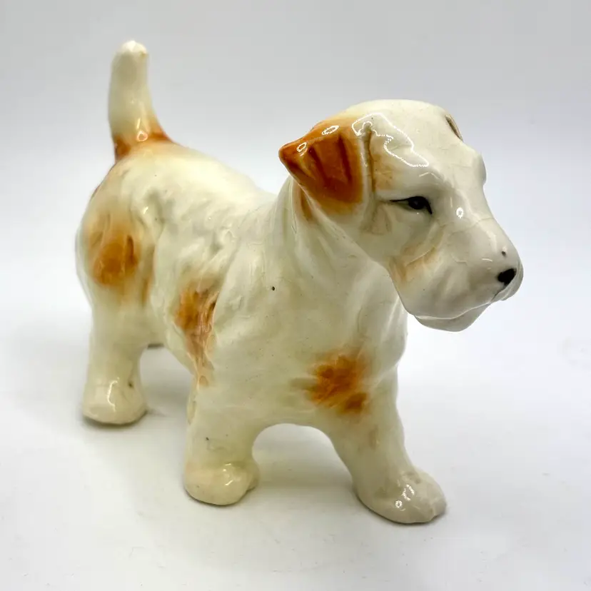 Little Brown & White Japan Puppy Dog Japan 4”