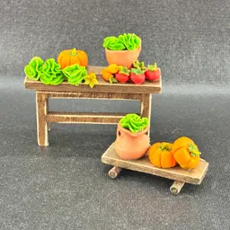 Handmade Wooden And Clay Miniature Dollhouse Furniture