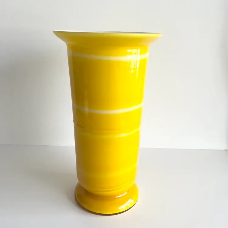 Empoli Yellow Vase, Cased Glass - As Is