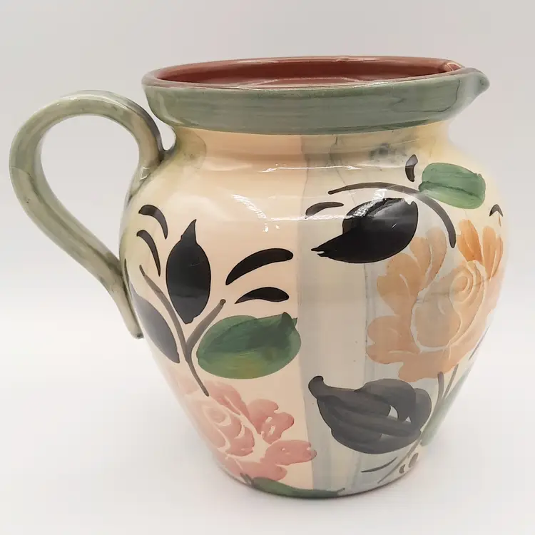 Ceramiche Alta Italy Floral Pitcher