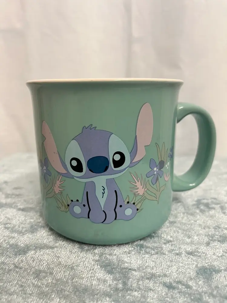 Silver Buffalo Disney Lilo & Stitch "Ohana Means Family" Ceramic Camper Mug