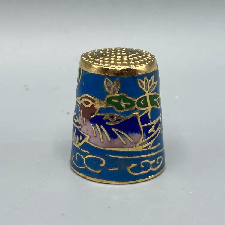 Cloisonne Duck Thimble