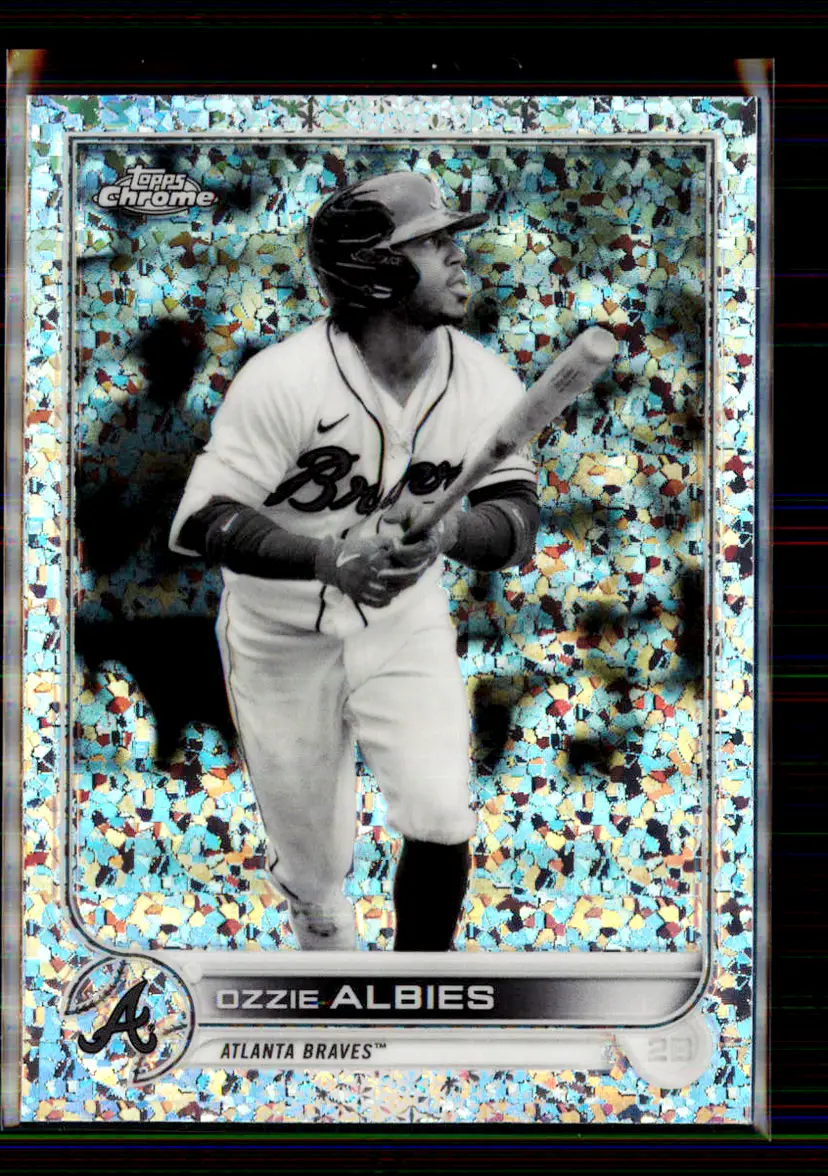 Ozzie Albies 2022 Topps Chrome Speckle Refractor #205 - Atlanta Braves - (147-275)