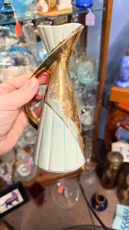 Weeping Gold Pitcher 8” Tall