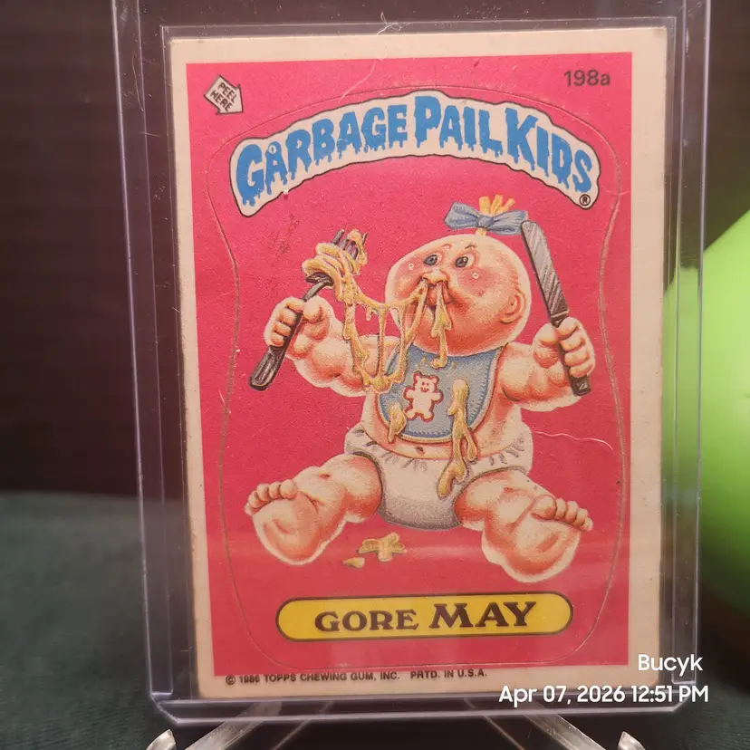 1986 Garbage Pail Kids - Gore MAY #198a
