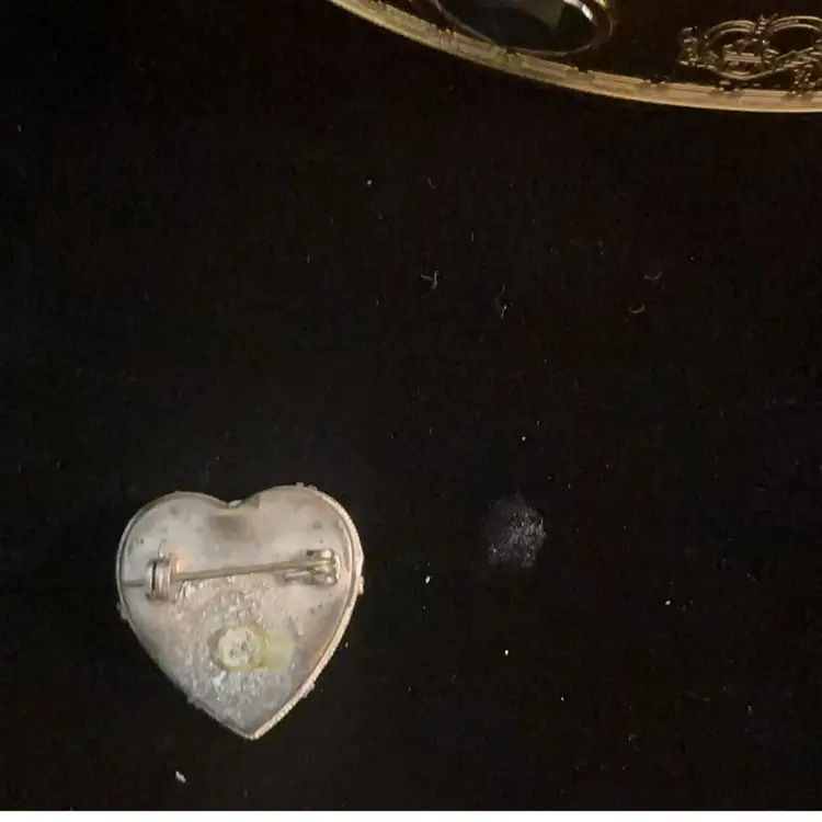 Vintage Micro Mosaic Heart Brooch