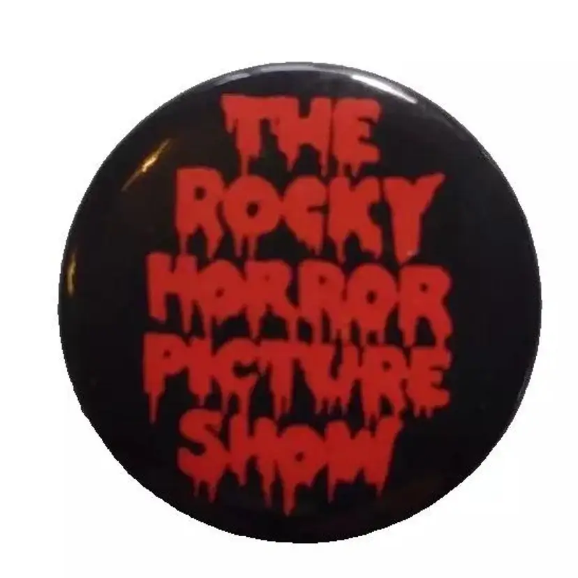 Rocky Horror Picture Show Licensed Button Badge 1983 Halloween Pinback Vintage