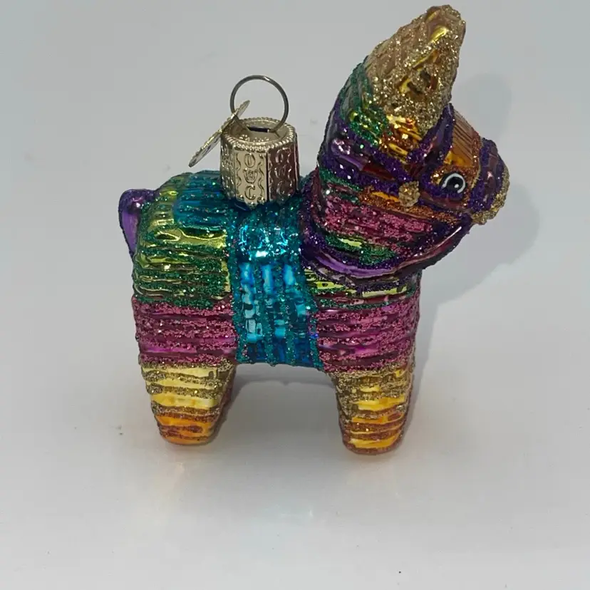 PINATA DONKEY - OLD WORLD CHRISTMAS GLASS ORNAMENT 2”
