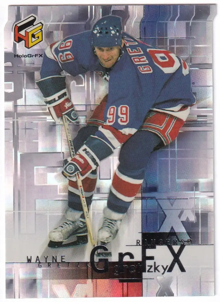 1999-00 Upper Deck HoloGrFx Gretzky GrFx #GG3 Wayne Gretzky New York Rangers Hockey Card