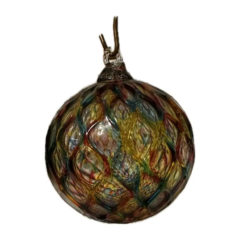 Hand-blown art glass ornament