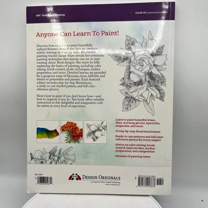 BOOK LEARN HOW TO PAINT FLOWERS