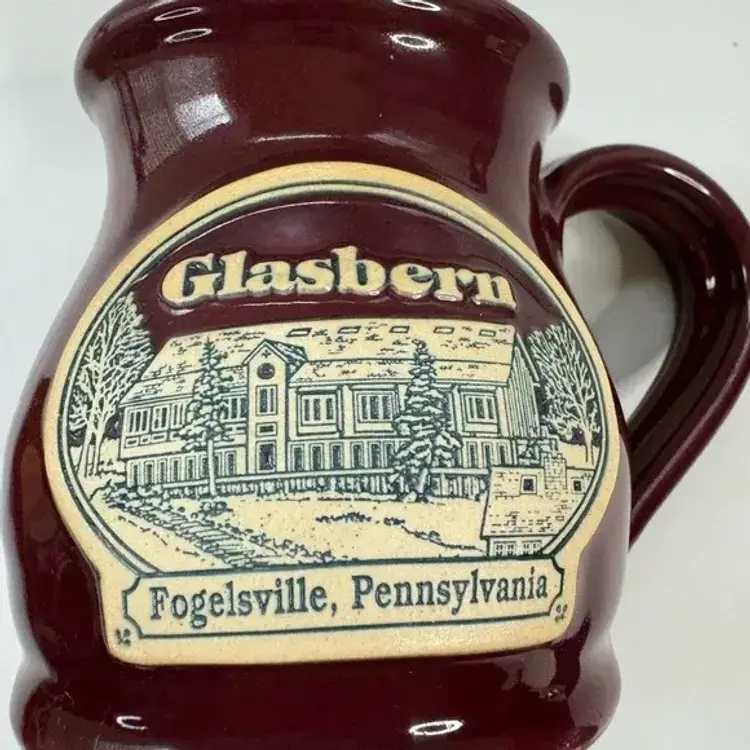 Deneen Pottery Hand Thrown Mug. Glasbern Inn in Foglesville Pennsylvania