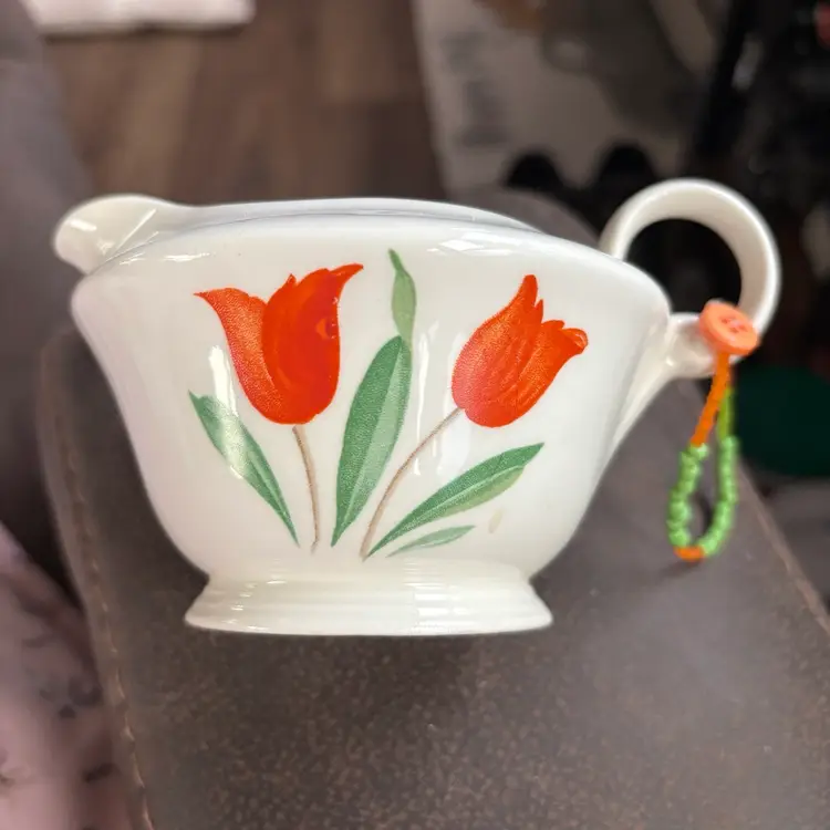 Vintage Handmade Wind Chime From Knowles Tulip Creamer