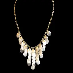 White Bib Style Necklace