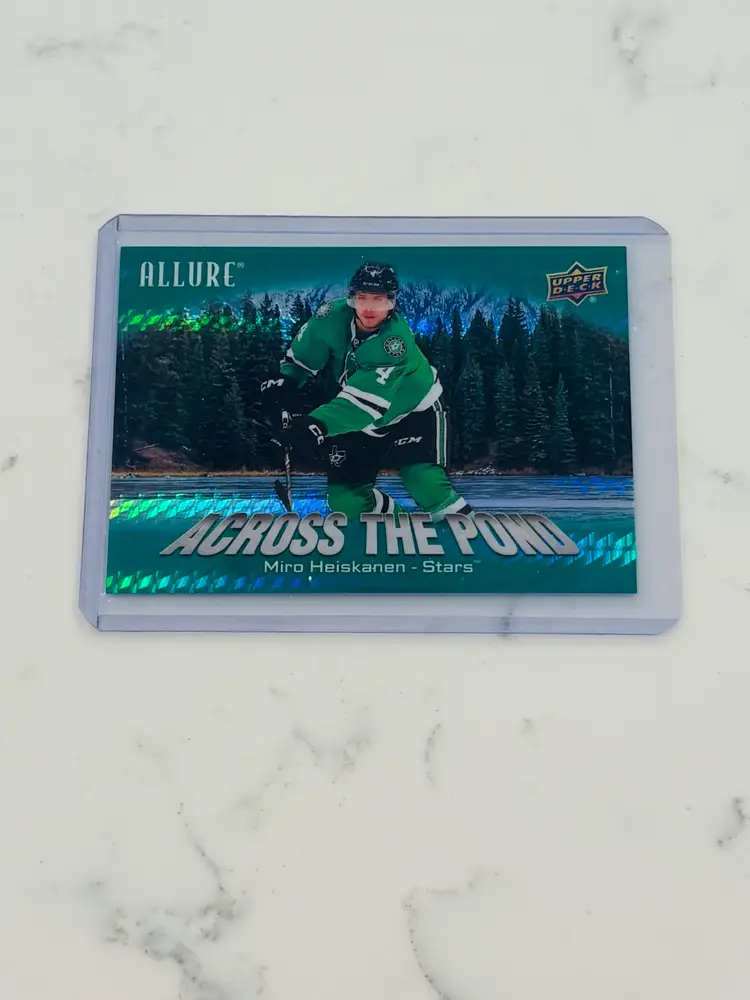 2024-25 UD Allure Miro Heiskanen Across the Pond Green Spectrum /99 Dallas Stars