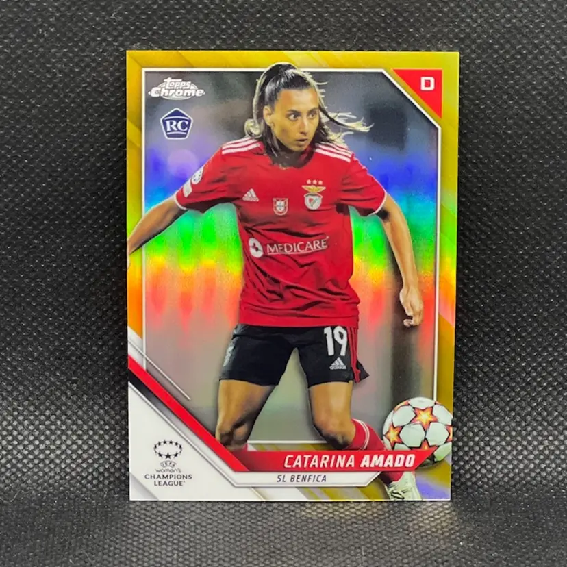 Catarina Amado 2021/22 Topps Chrome UEFA Women Gold /50 Soccer Card