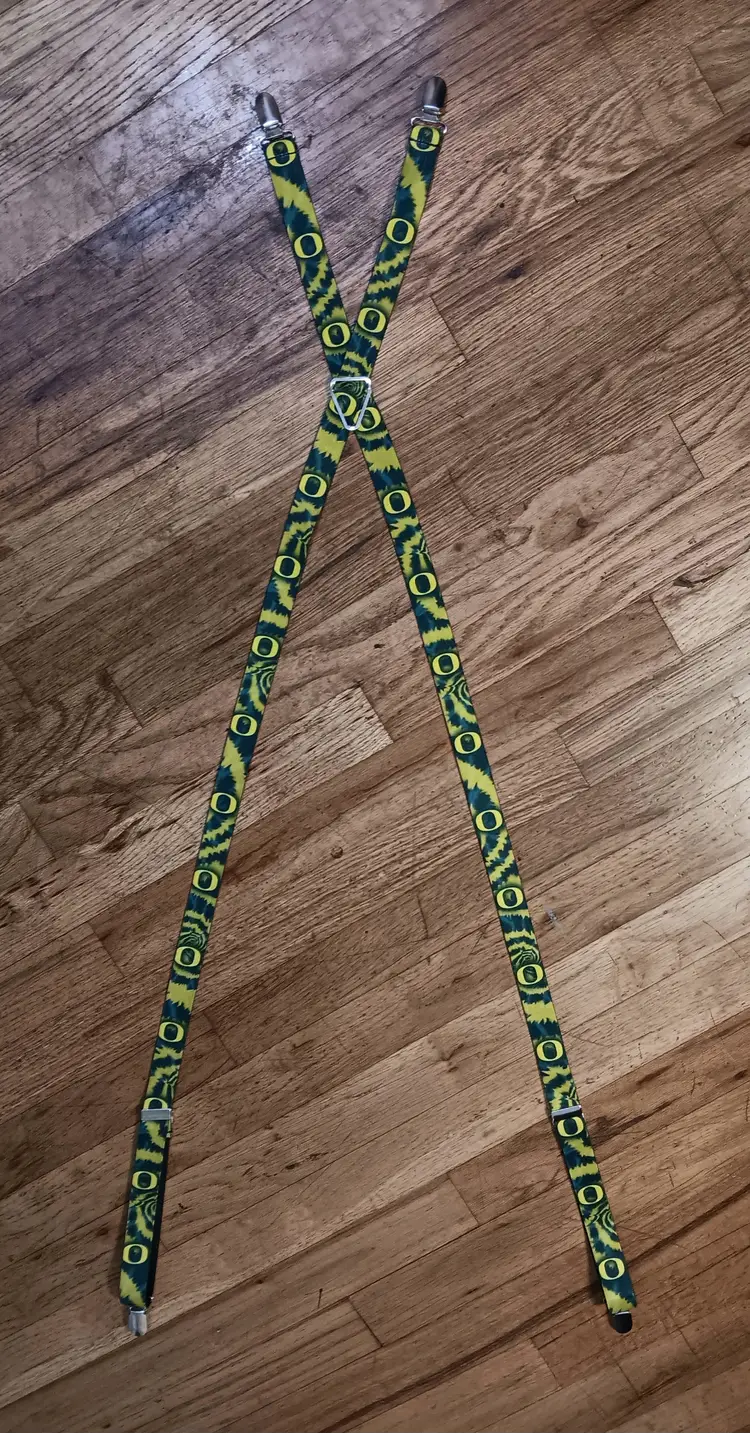 Oregon Ducks Suspenders college football basketball fan collegiate