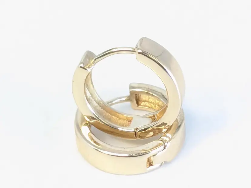 Classic Small Gold Tone Pierced Hoop Earrings