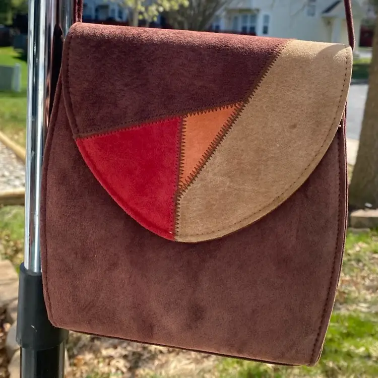 1990s Suede Crossbody bag | Shoulder Bag 