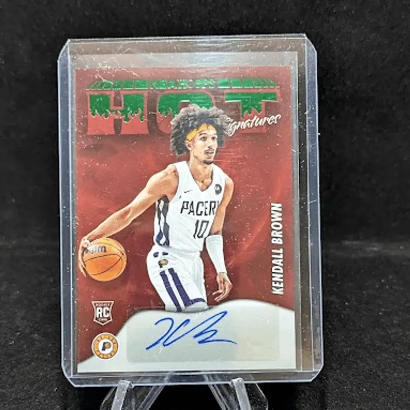 2022-23 Panini Hoops Hot Signatures Kendall Brown Auto - Indiana Pacers c-30