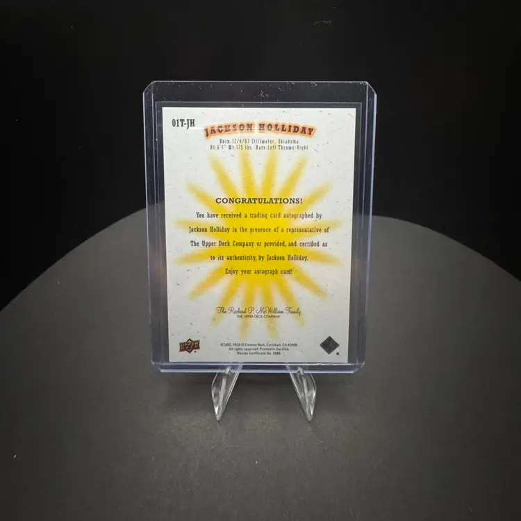 Jackson Holliday SP Auto 2023 Goodwin Champions #01TJH 198/299