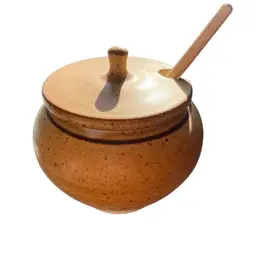 Ceramic Honey Pot With Stir