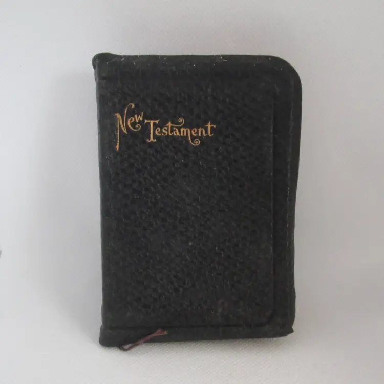 Antique 1905 Pocket New Testament Signed with bonus papers