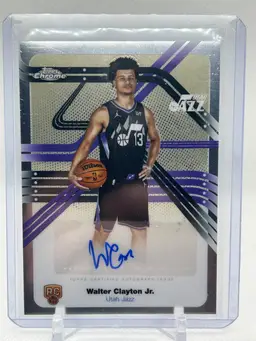 Walter Clayton Jr. 2025-26 Topps Chrome Next Stop Insert Auto Utah Jazz