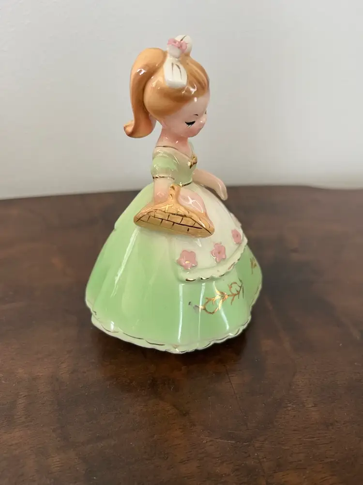 Josef Originals Figurine “Little Guest Collection” Green Dress Porcelain