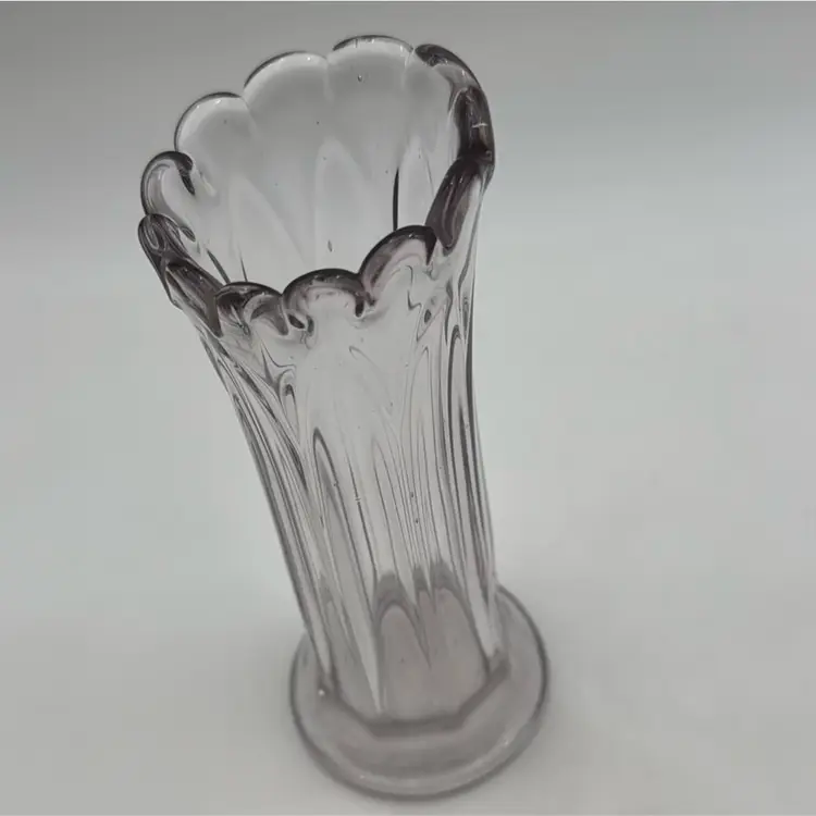 Vintage Swung Vase Hint Of Lavender Due To Age