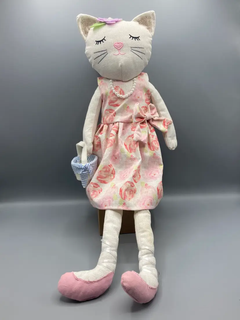 Shelf Sitter Kitten / Cat Doll with Basket