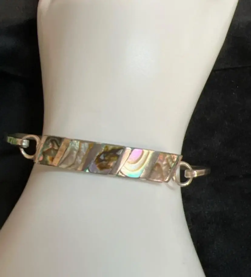 925 Sterling Silver Abalone Bracelet