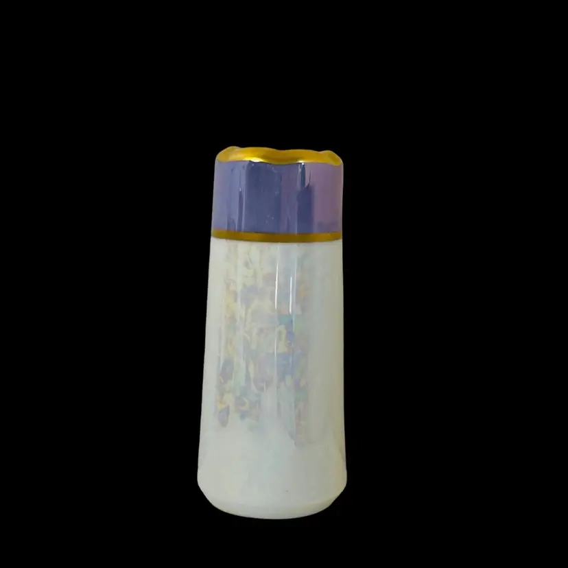 Peerless Art Studio Barvaria Lusterware Vase Hand Painted Lavender with Gold Accents