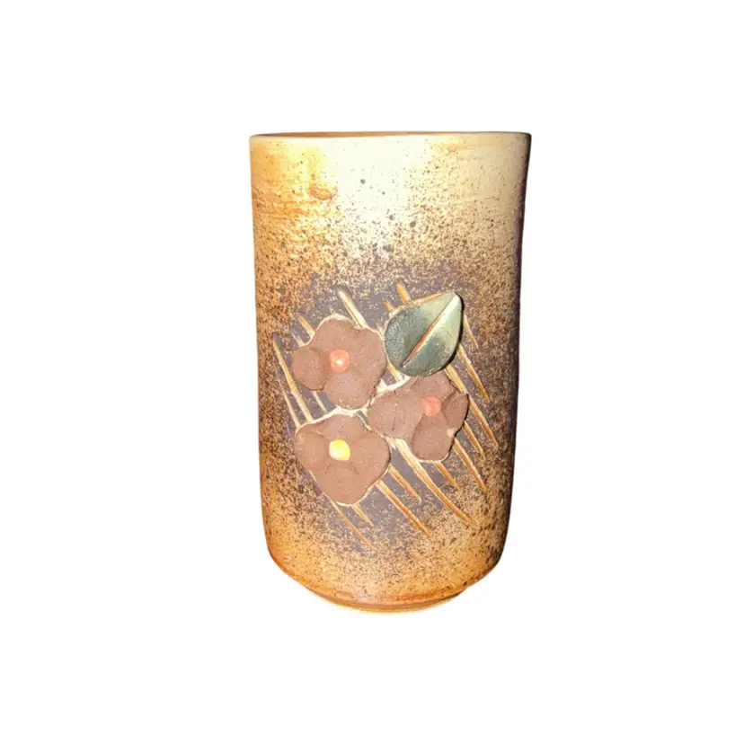 Gorgeous Japanese Floral Moriage Vase 3-D