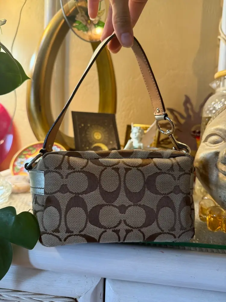 ✨ Y2K Coach Mini Signature Hobo with Dual Turn-Lock Pockets✨