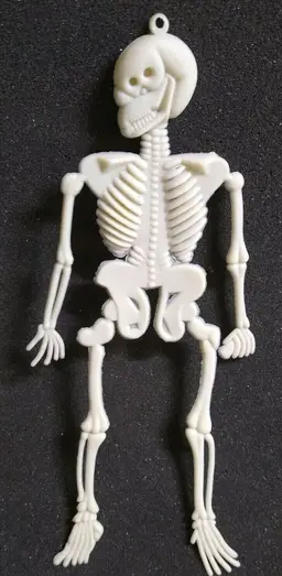 Halloween Skeleton Toy Vintage Dangler Decoration Dead 1960s Hong Kong Creepy