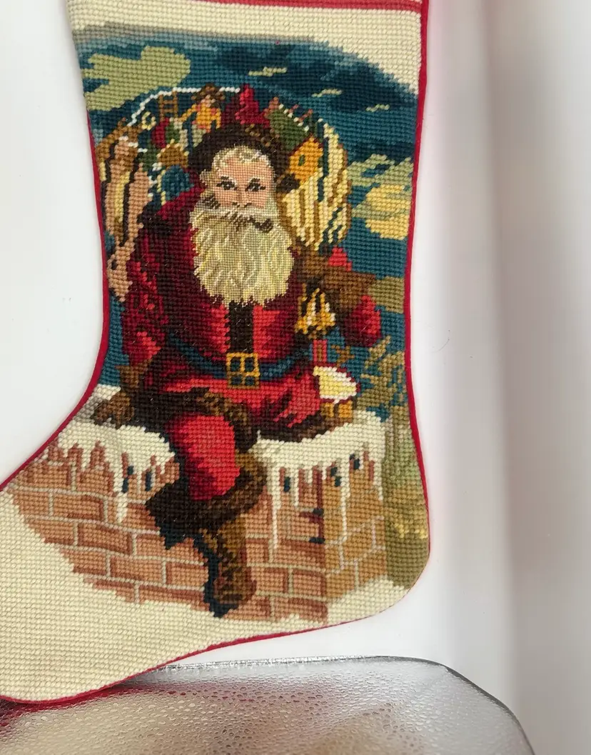 Vintage Christmas Stocking 15"