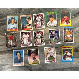 Lot Of 14 Boston Red Sox Cards