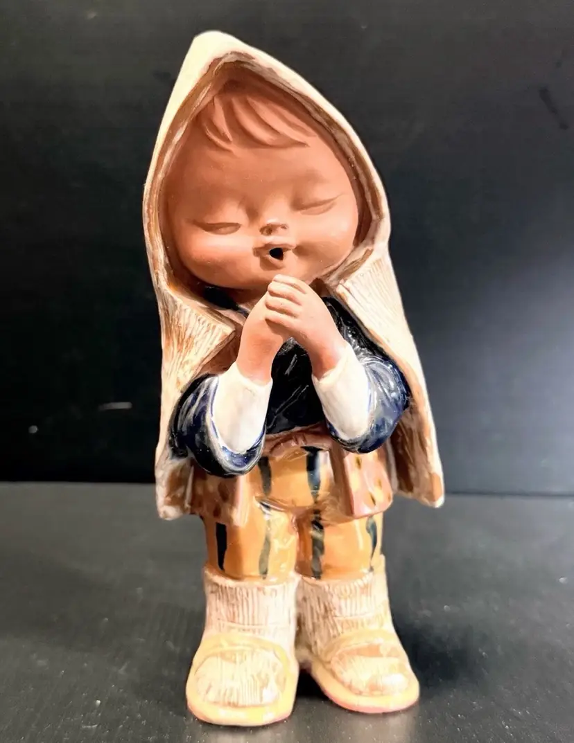 MCM 1960s UCTCI Japan Redware Stoneware Art Pottery Young Girl