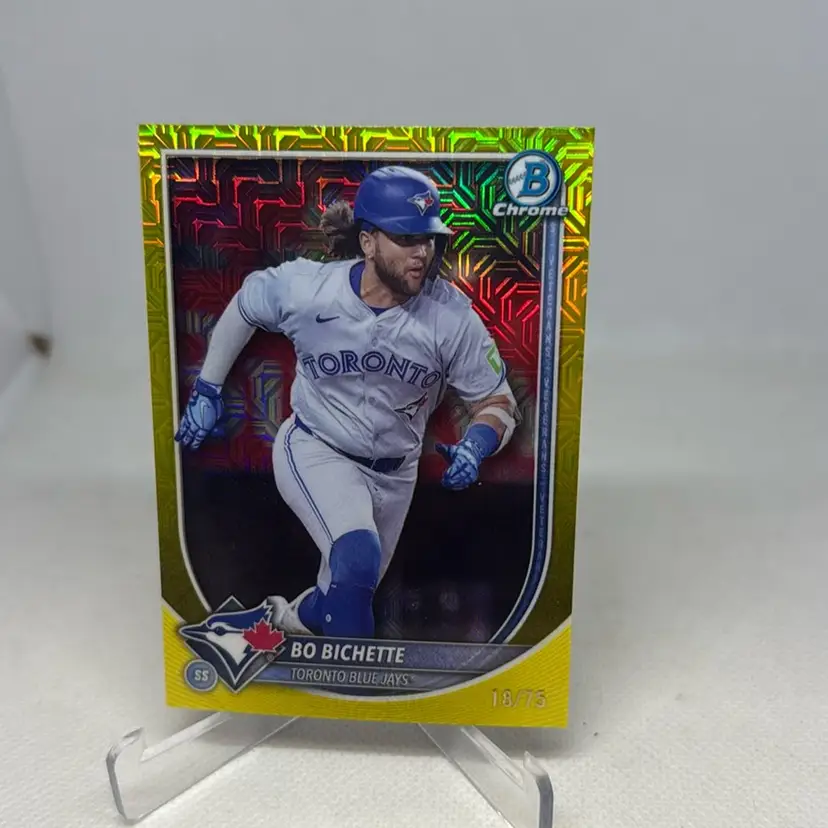 2025 Bowman Chrome - Bo Bichette #92 Yellow Border 18/75 Toronto Blue Jays
