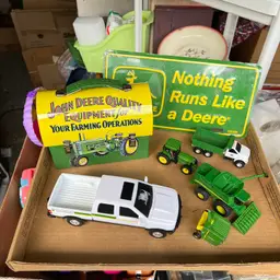 John Deere Tractors ERTL Toys Lunch Box Sign Combine Tractor Truck - Lot of 13