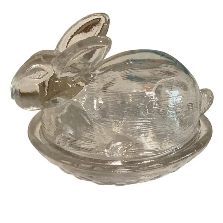 Clear Rabbit On Nest 4.5 X 5”