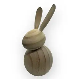 Unfinished Wooden Bunny Rabbit 6.5” Tall