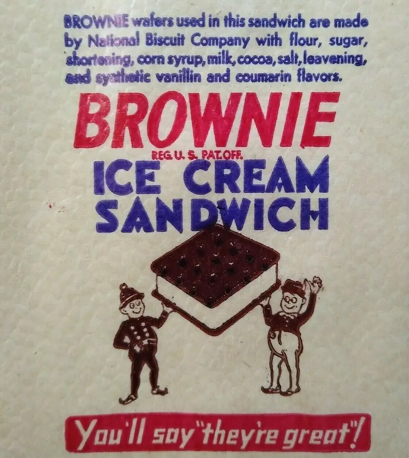 Brownie Ice Cream Sandwich Wrapper Palmer Cox Vintage Dairy Bag 1930s Original