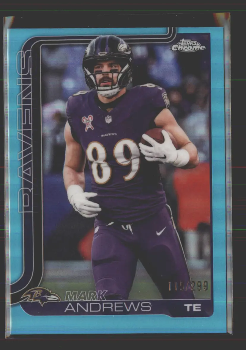 Mark Andrews #/299 2025 Topps Chrome Aqua #23 - (142) - Baltimore Ravens