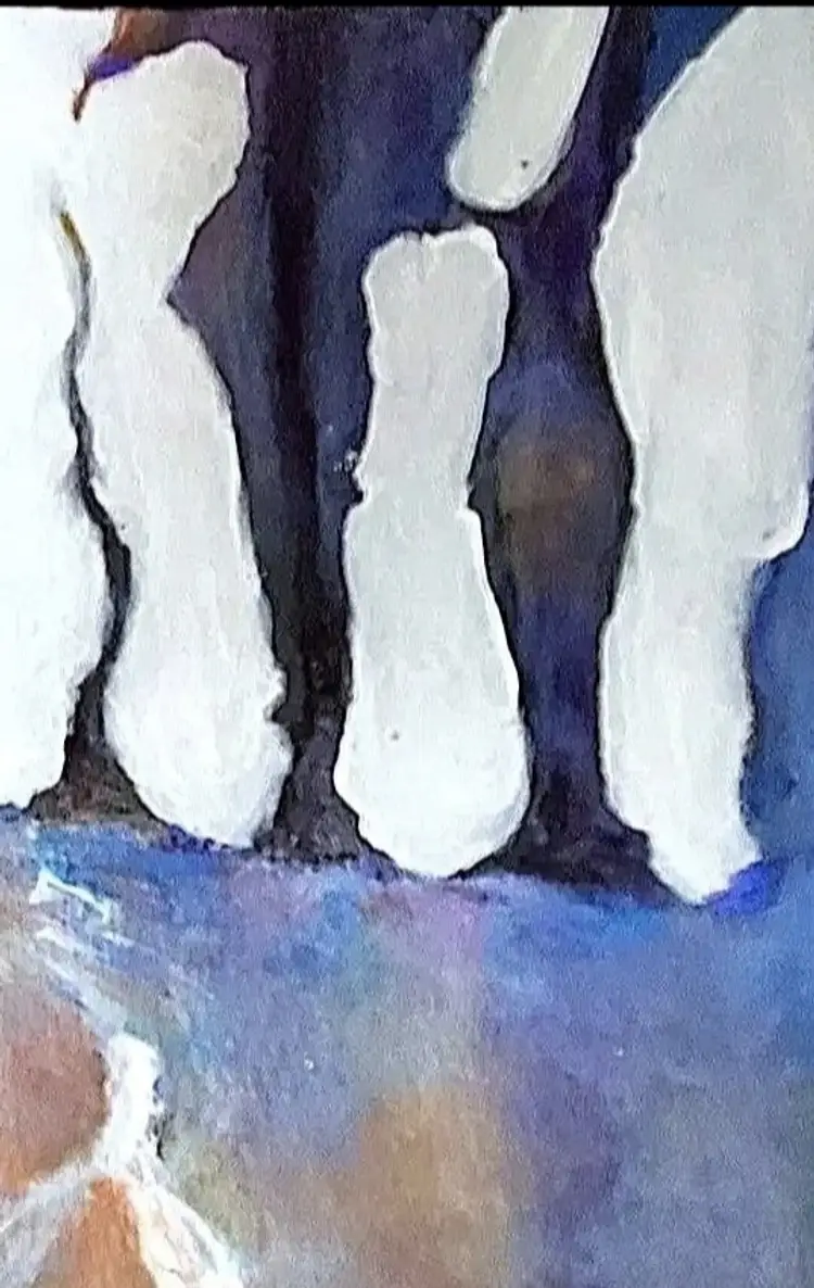 🧡 Original Art Acrylic Painting on Archival Paper 5 x 7" Abstract Landscape Trees Sm Decor Art Wall Gift Collectable