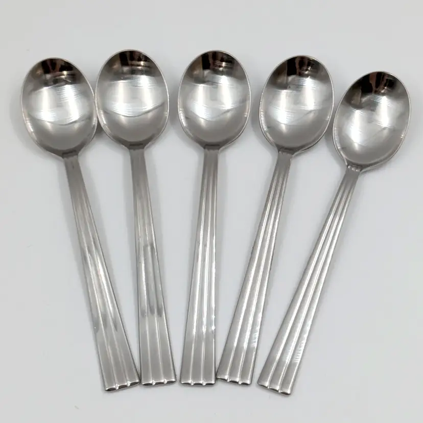 Gense THEBE Stainless 18-8 Sweden Flatware Teaspoon Demitasse Spoon 4 1/2" Set 5