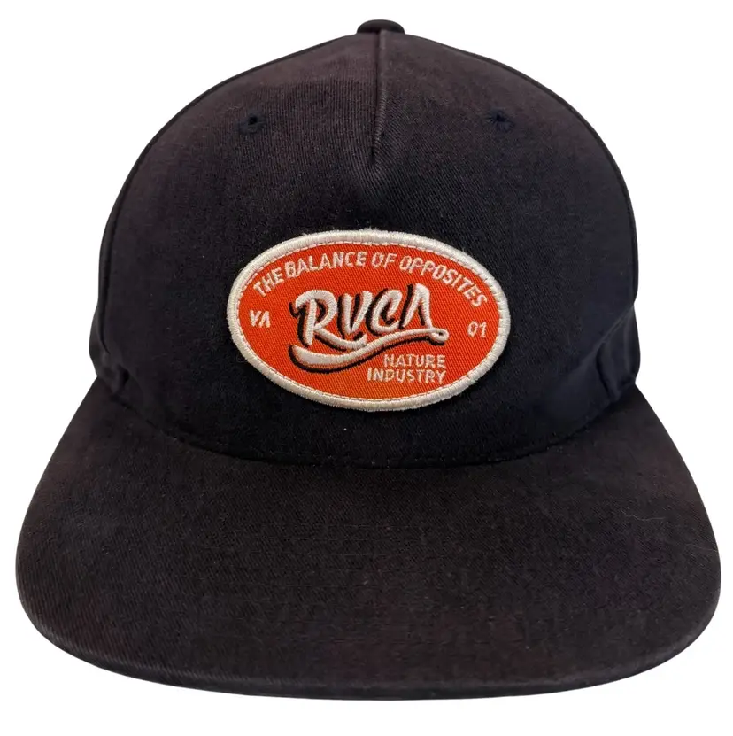 RVCA Teams Patch “The Balance of Opposites” Flat Brim Navy Unisex Snapback