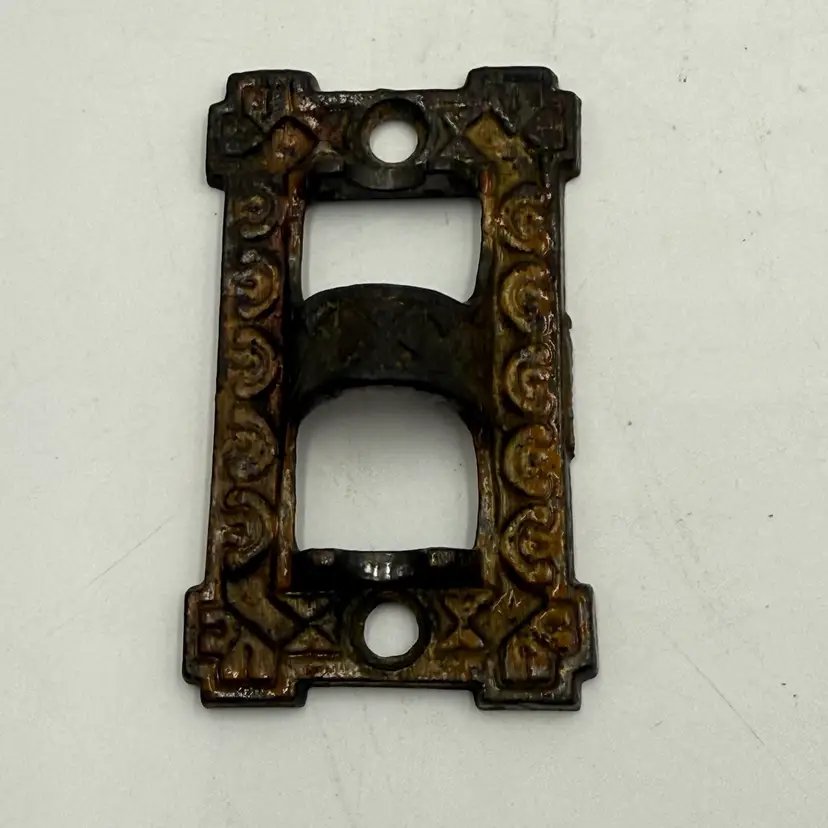 Antique Oil Lamp Swing Arm Cast Iron Single Wall Bracket Stover Freeport Illinois