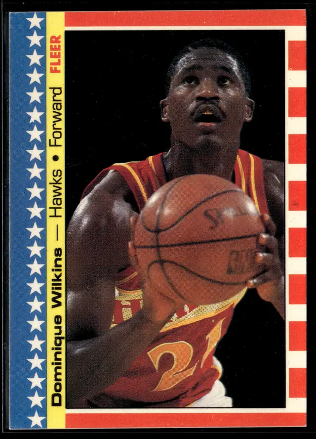 #40 Dominique Wilkins #7 1987 Fleer Sticker *LIVE AUCTION*